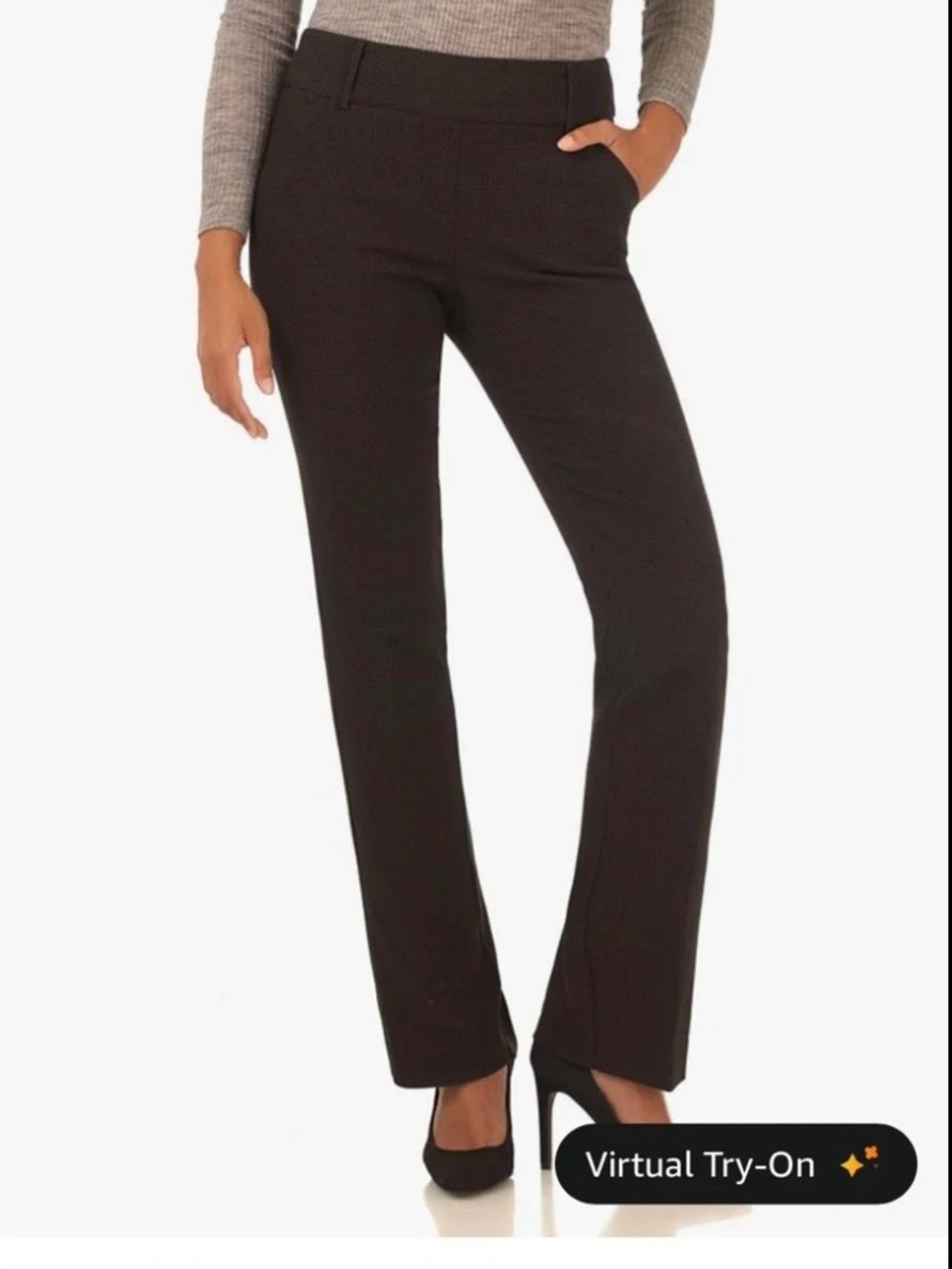 Rekucci Women's Ease into Comfort Classic Bootcut Pant w/Tummy Control 10 short